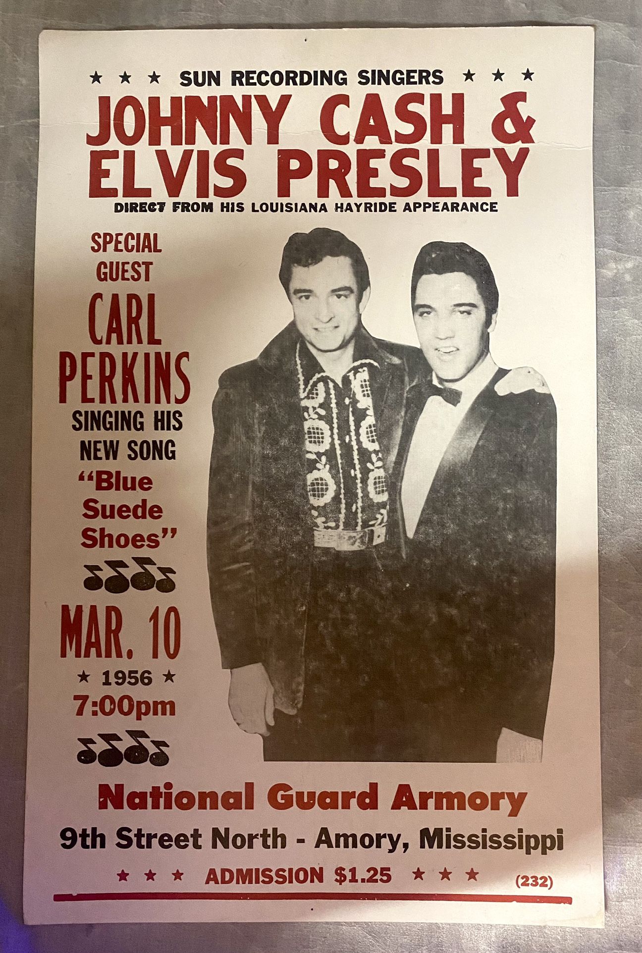 Sun Recording Johnny Cash & Elvis Presley