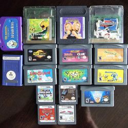 Gameboy Advance, DS and Color games