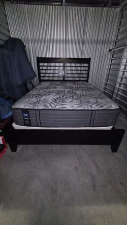 Bed frame with mattress