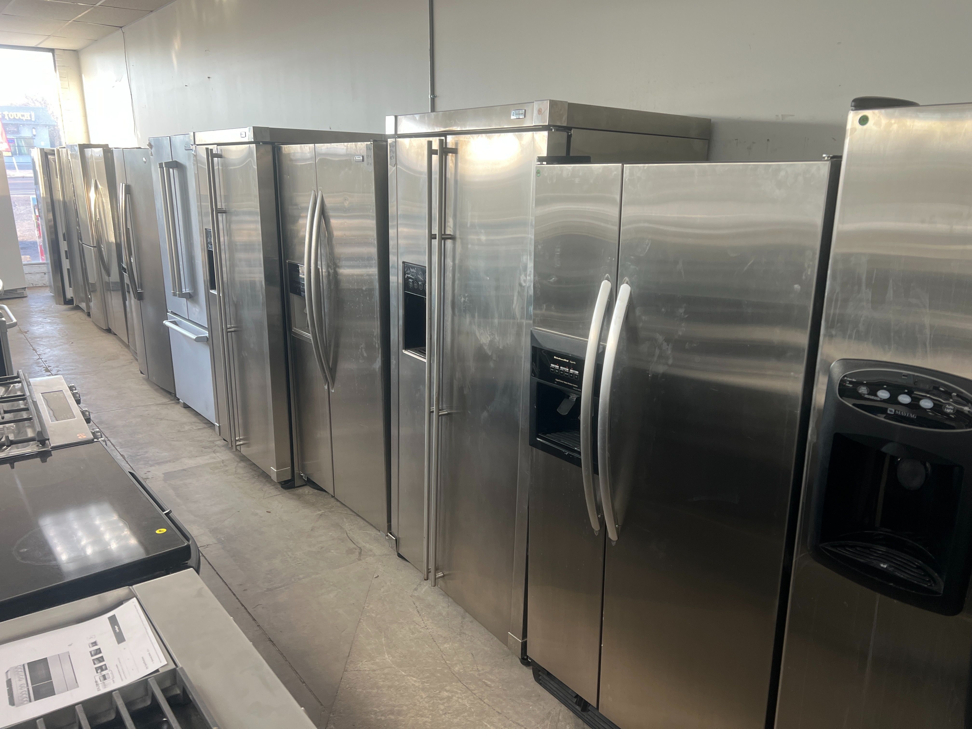 2 locations -USED REFRIGERATORS FOR SALE -FREE DELIVERY -120 DAY WARRANTY