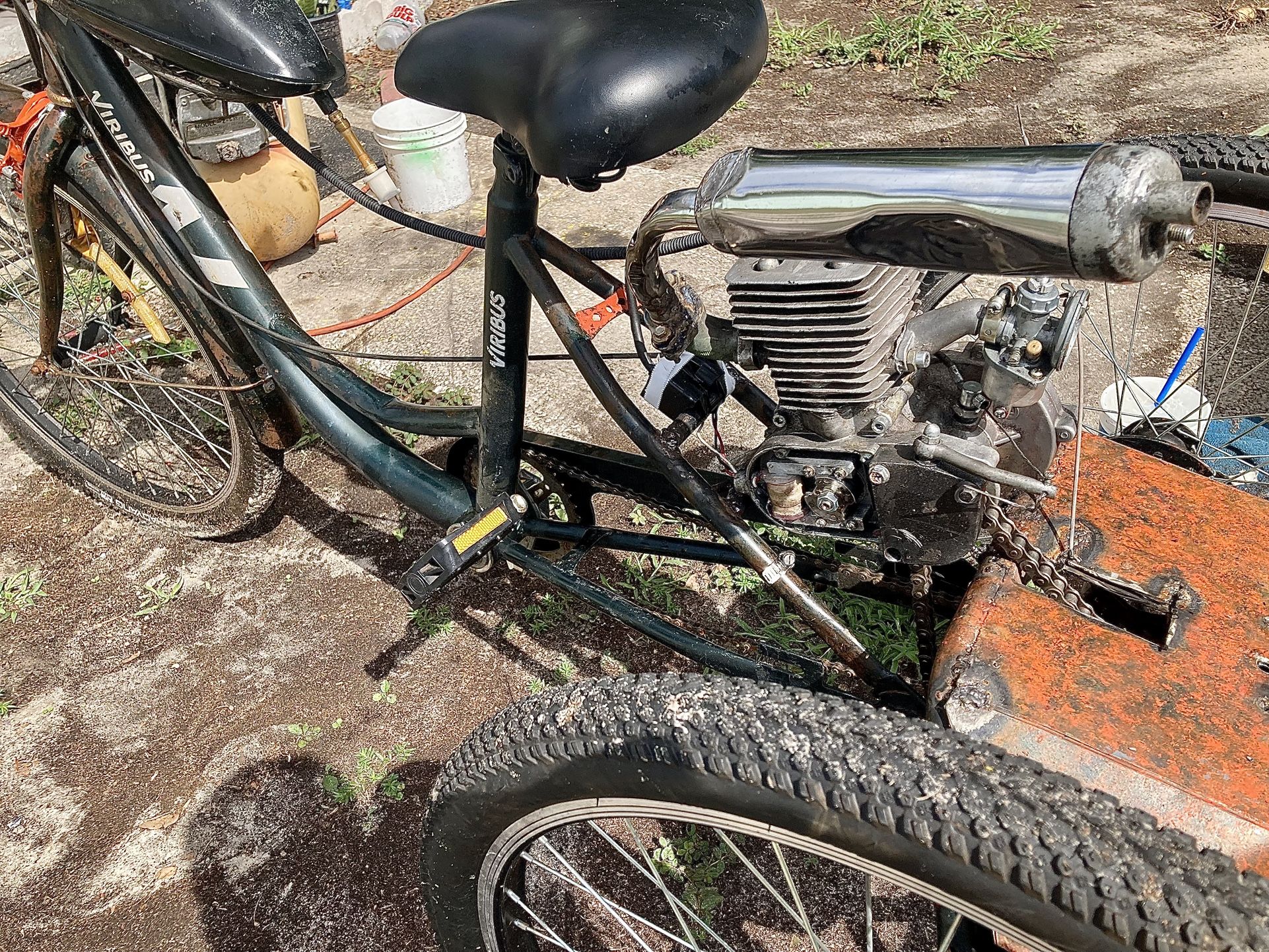gas motor for 3 wheel bicycle JAYGOVAN 110CC Bike Kit 2 Stroke Motorized Conversion Kit Motorcycle Gas Motor For Wheel