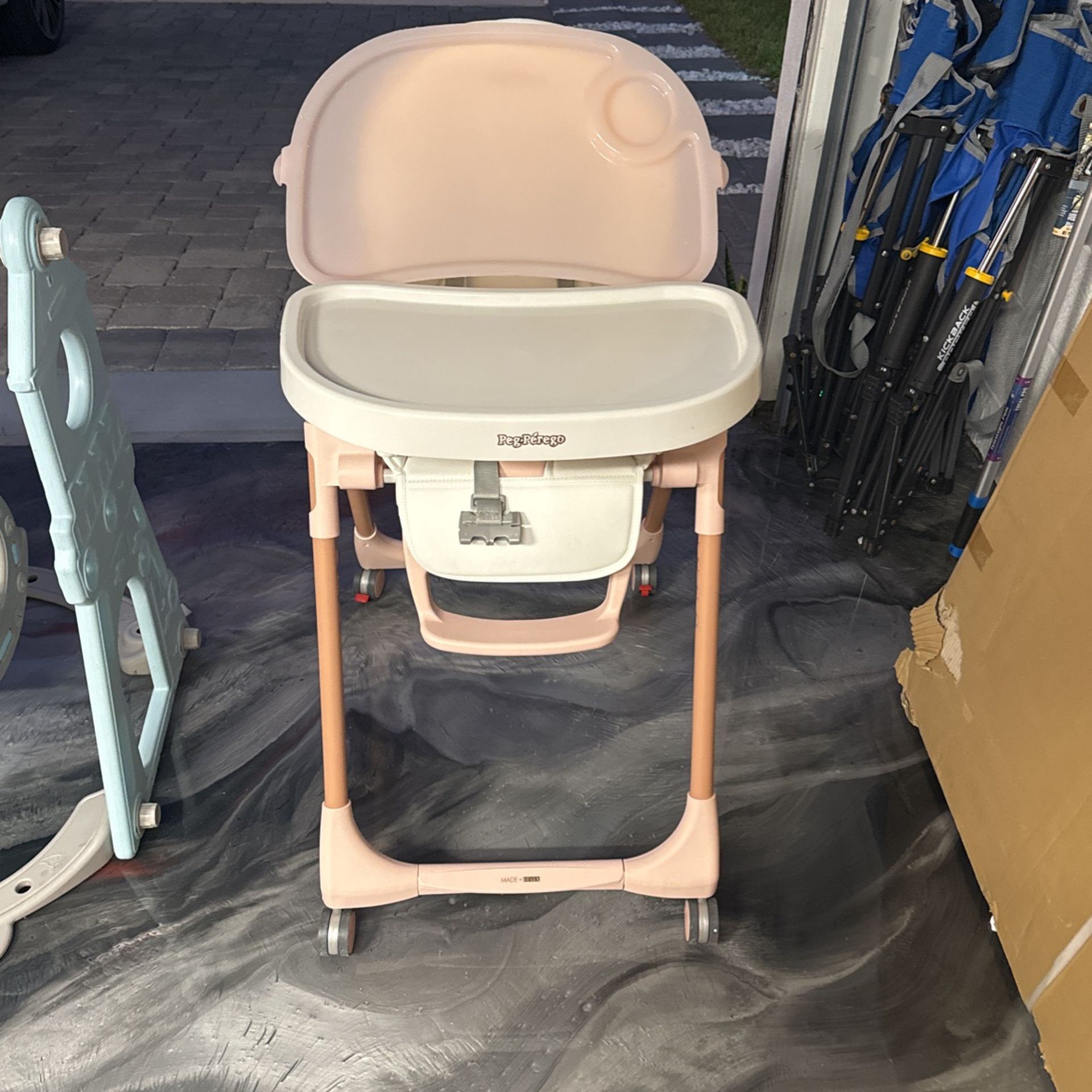 PEG PEREGO PRIMA PAPPA ZERO HIGH CHAIR, MON AMOUR (ROSE GOLD)