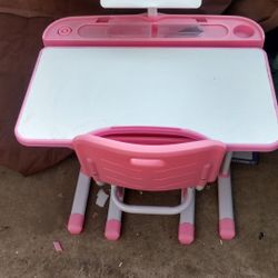 Pink Adjustable Desk