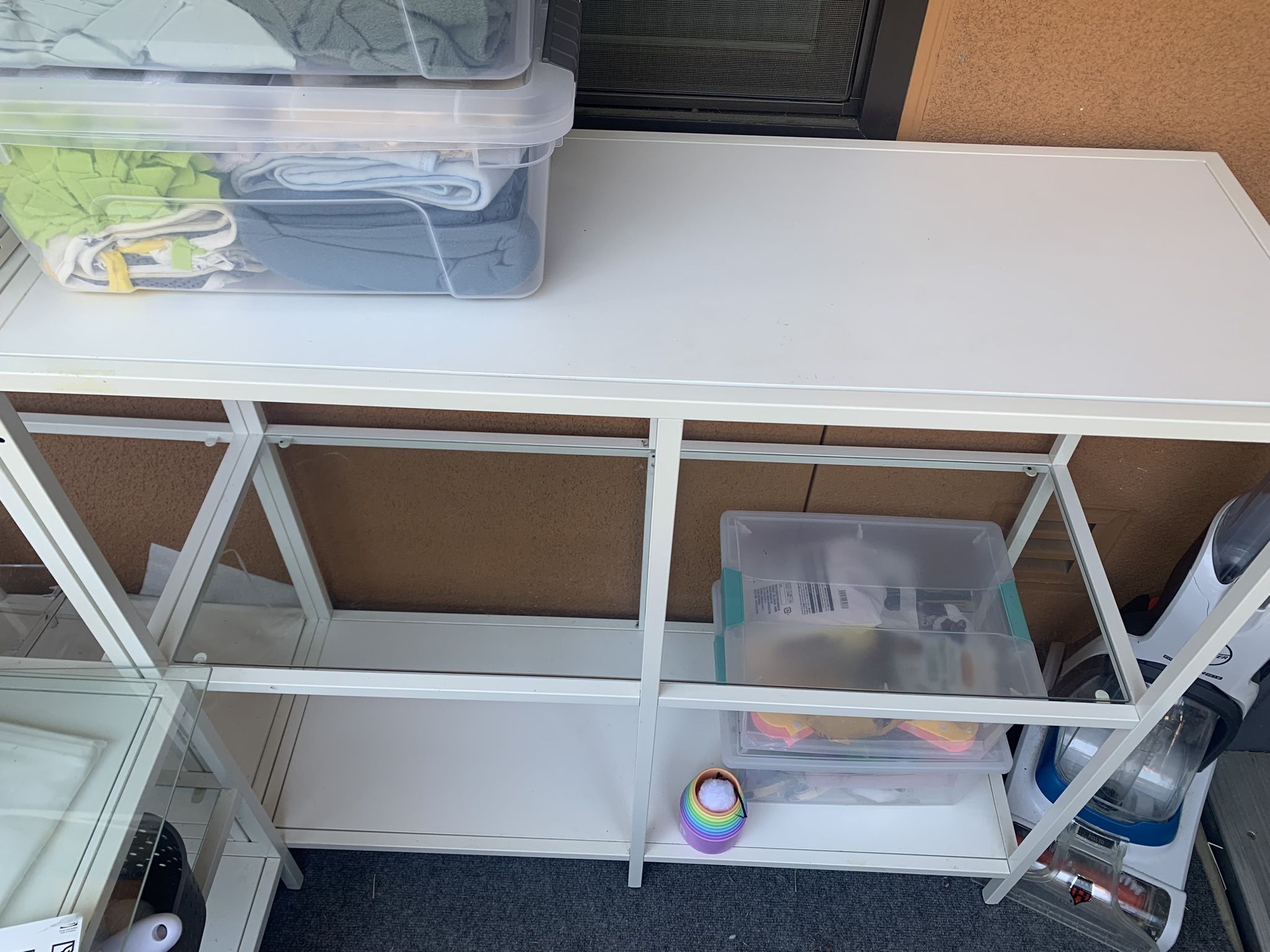 Ikea vittsjo shelf unit - White / Glass 