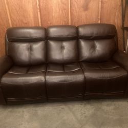 Electric Leather Recliner Couch Sofa - Free Delivery 
