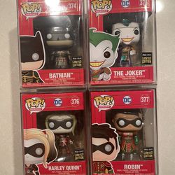 Metallic Imperial Batman Funko Pop Set *MINT* LE3000 Chinese Convention Exclusives DC Heroes 374 375 376 377 Hard Stack Protectors