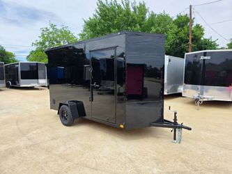 2026 New 6x12 SA Semi-Screwless Enclosed Trailer | Blackout | Spoiler Package | 7' Interior | .08 Polycor | Dexter Axle | 1101