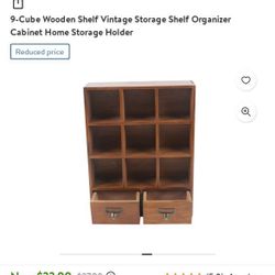 Brand New* Selling A 9 Cube Wooden Shelf Organizer 
