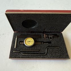 STARRETT .0001 LAST WORD  DIAL INDICATOR NO 711-T1 w/ CASE & ATTACHMENTS