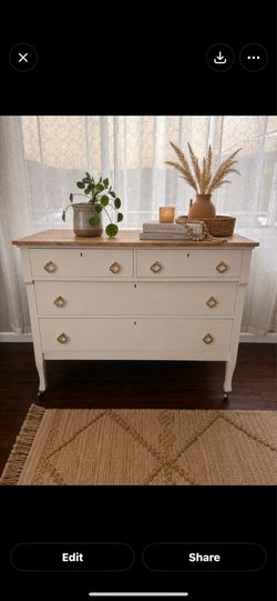 Antique Boho Beachy Dresser