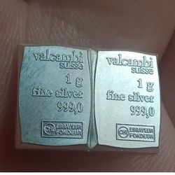 .999 Pure Silver Investment Bars 2 Grams Tesr Apart Bartering Silver