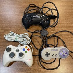 Retro Gaming Controllers Untested For Parts Sega Genesis Super Nintendo Xbox 360 Video Game For System Console Lot