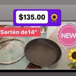 Sarten14” Antiaderente $120.00 Especial Cosina Pollo Carnes Espagueti Huevos Princess House Ventas Finales 