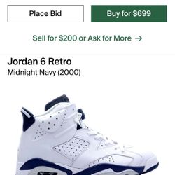 Air Jordan 6 retro (midnight Navy)