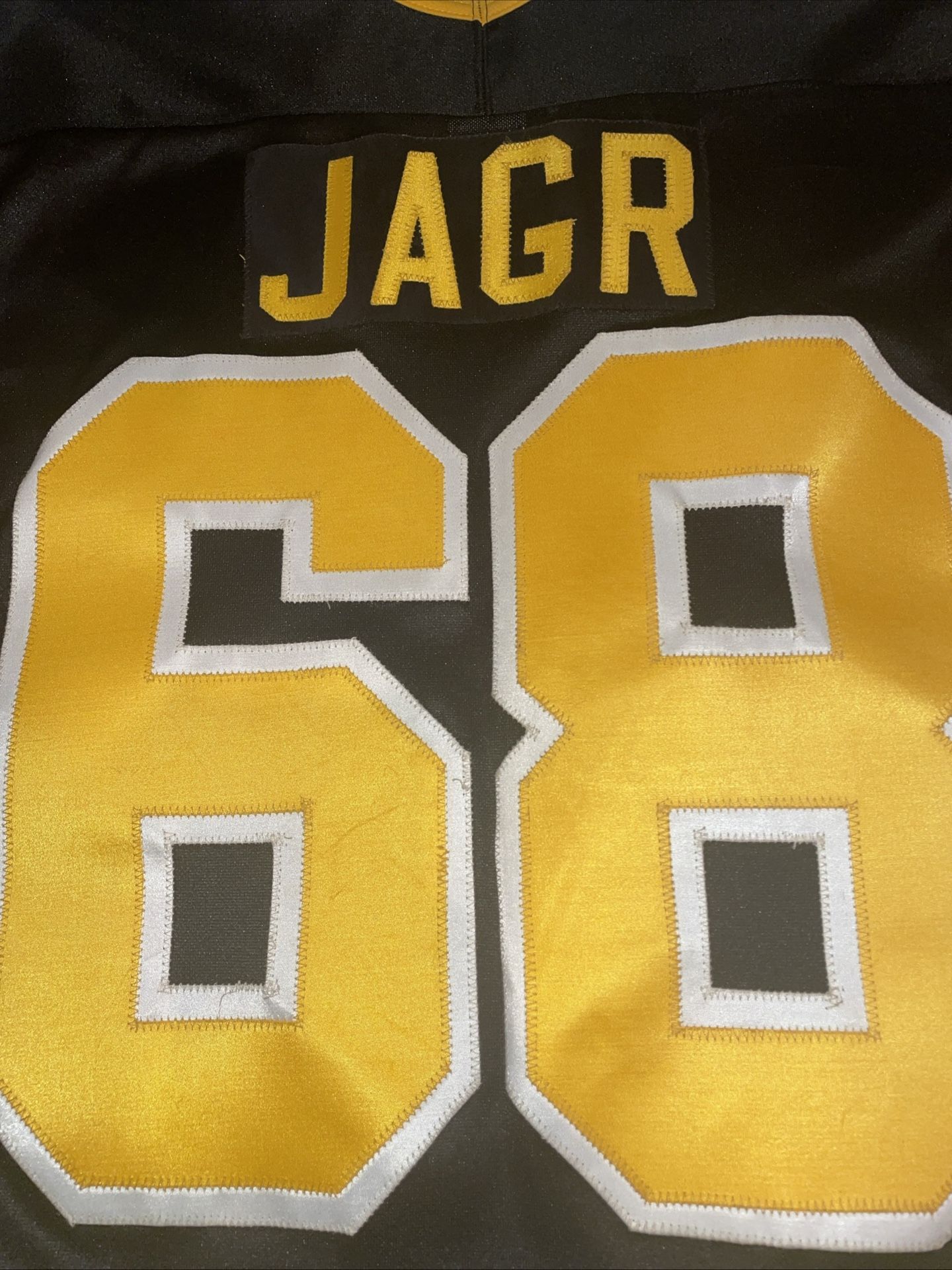 Jaromir Jagr Pittsburgh Penguins Ccm Jersey Black Sewn Euc Mens Xl