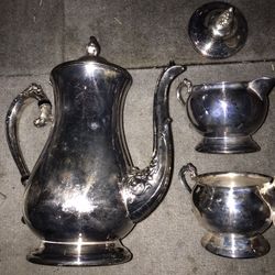Pilgrim Vintage Silverplate Teapot