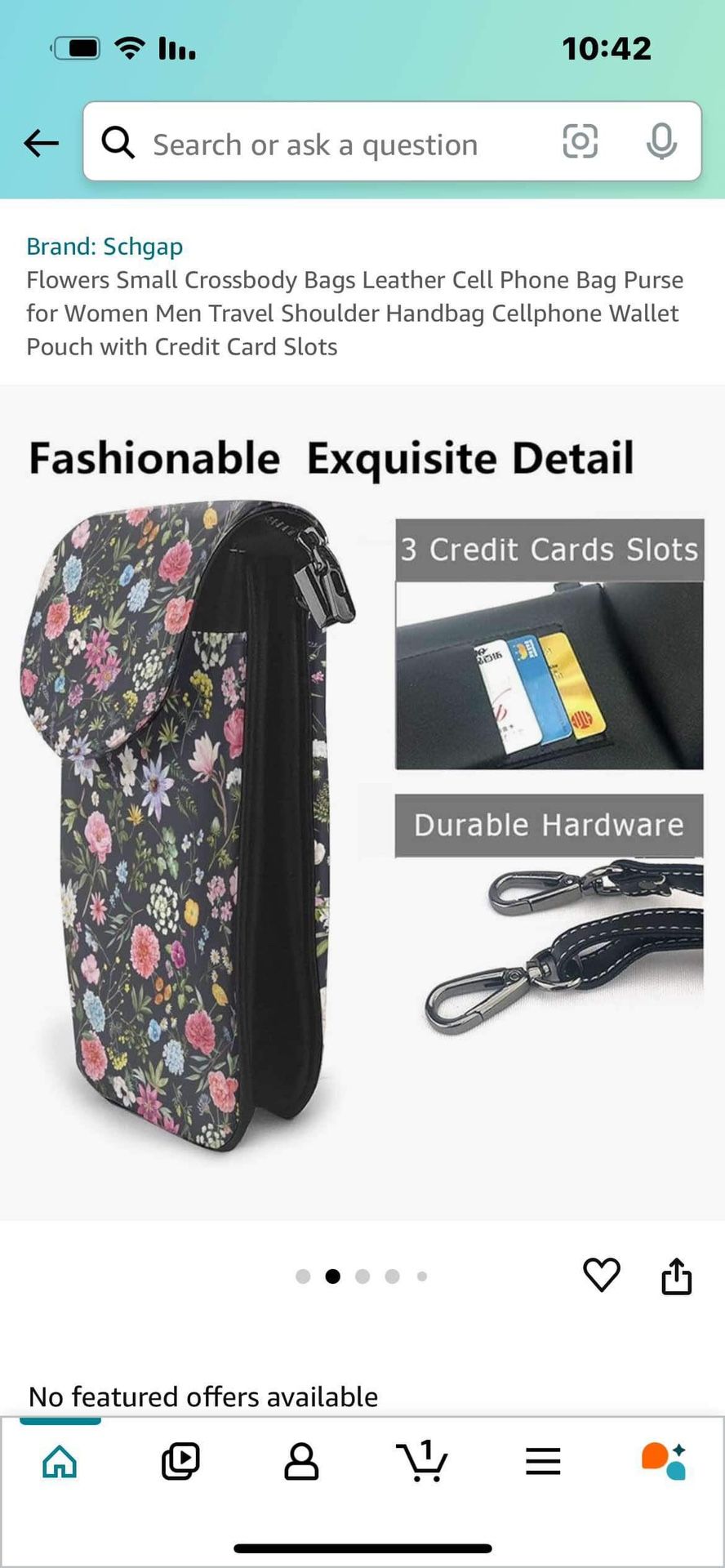 Flowers Small Crossbody Bags Leather Cell Phone Bag Purse for Women Men Travel Shoulder Handbag Cellphone Wallet Pouch with Credit Card Slots