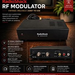 RadioShack RF Modulator AV to RF Converter Adapter for Vintage TV VCR Gaming Tested