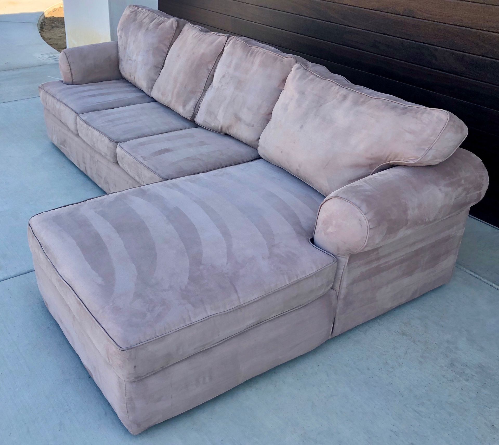 Large sofa / couch with chaise. 116” x38”