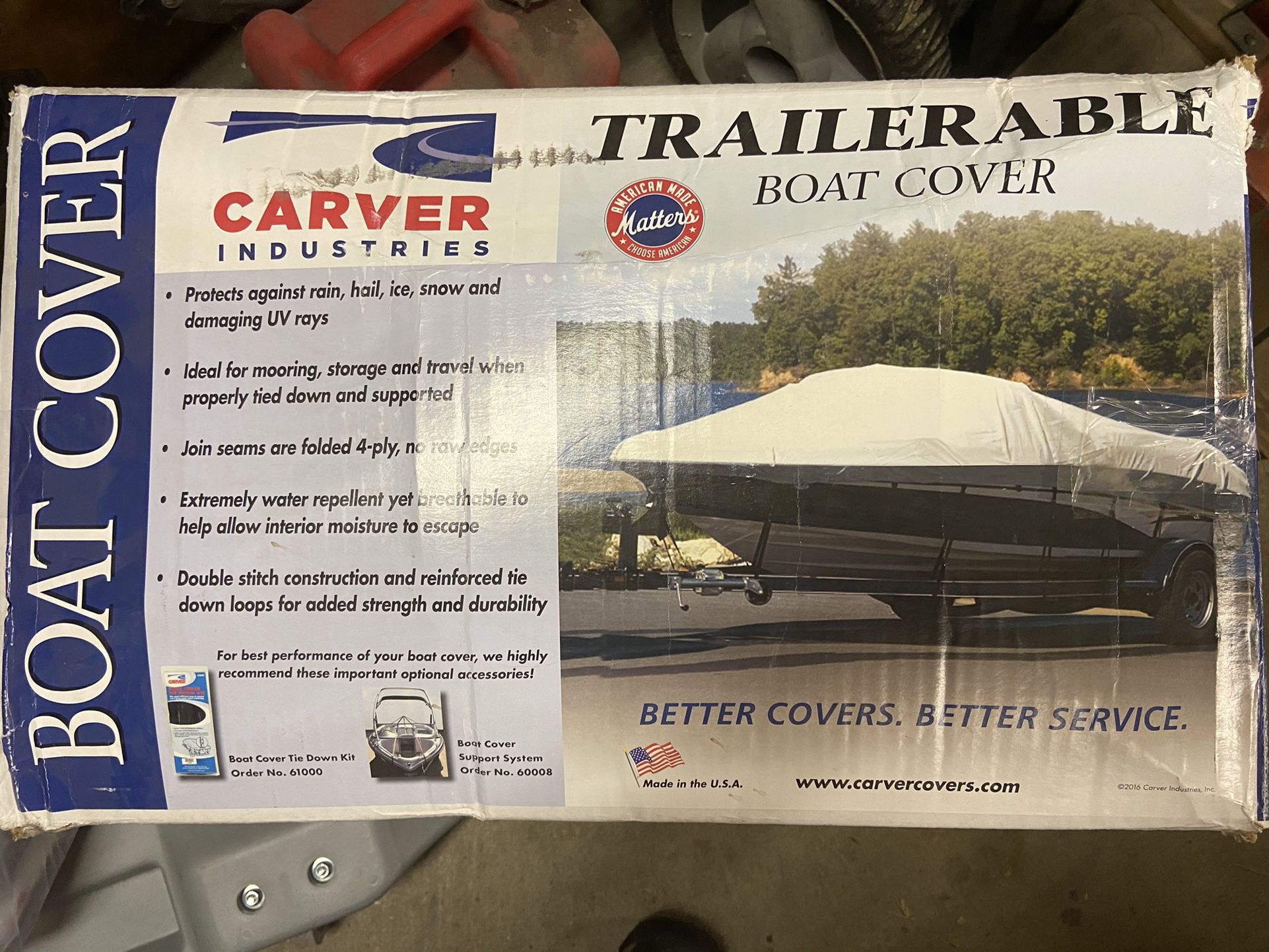 Photo Carver Boat Cover And Support Pole Kit