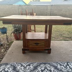 Counter Height Table - 4 Chairs & Leaf