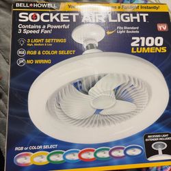 Bell+Howell Socket Air Light Fan 2100 Lumens