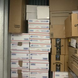 Storage Full Of Boxes For Sale All The Boxes Inside The Storage Unite 