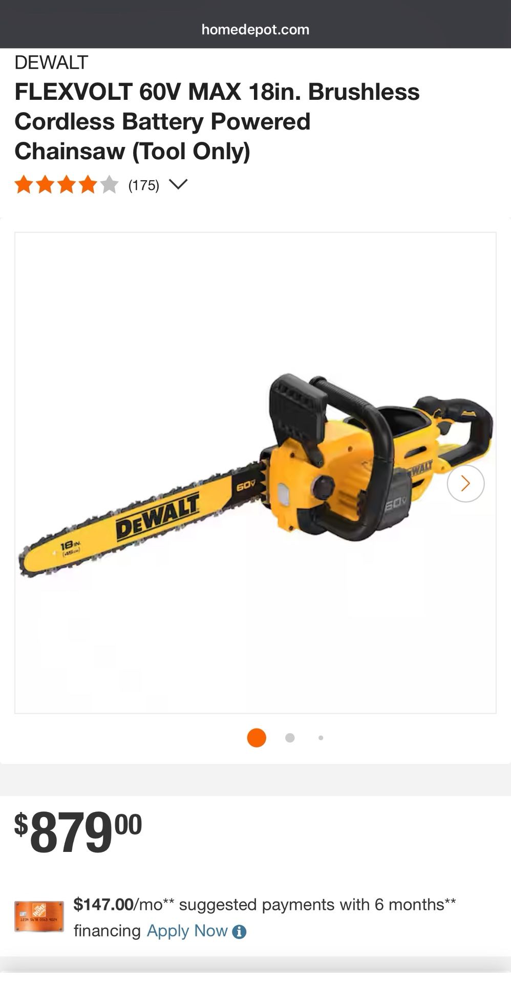 Dewalt Chainsaw