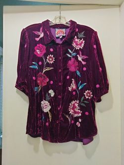 Johnny Was Brand Women's Velvet Top