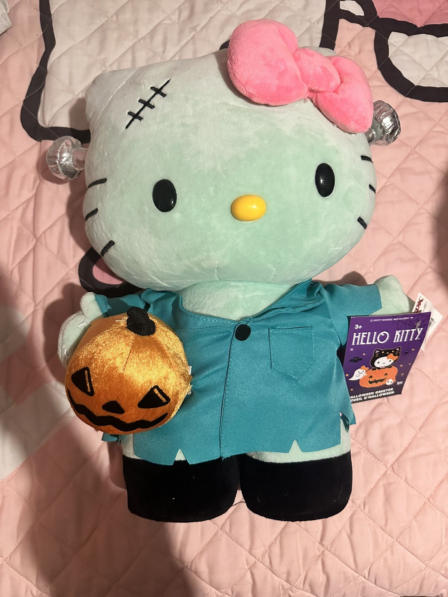 Hello Kitty Halloween Door Greeter /frankenstein