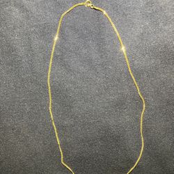 925 STERLING SILVER GOLD PLATED MINI CUBAN CHAIN