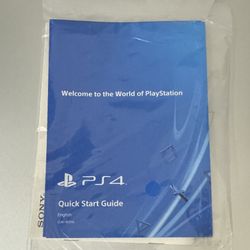 Sealed PS4 Quick Start Guide