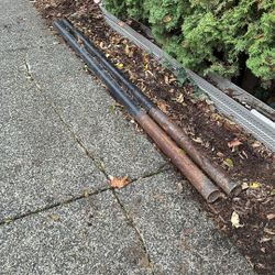 4” Diameter Steel Pipe 12’