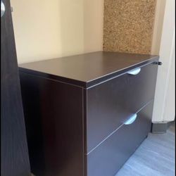 Wooden Credenza; 2 drawers with key