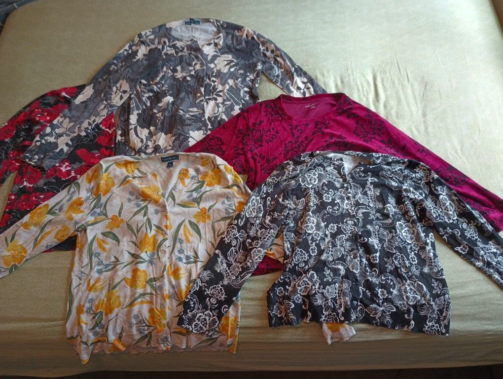 5 Karen Scott Cardigans All Size XL