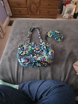Dark Blue Vera Bradley "Glenna" Bag