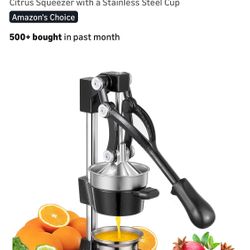 FOHERE Orange Juicer Squeezer, Cast Iron Lemon Squeezer, Commercial Citrus Juicer Hand Press for Orange, Lemon, Pomegranate, Grapefruit, Easy to Clean