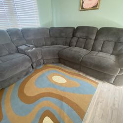 L Shaped Recliner Couch Set 