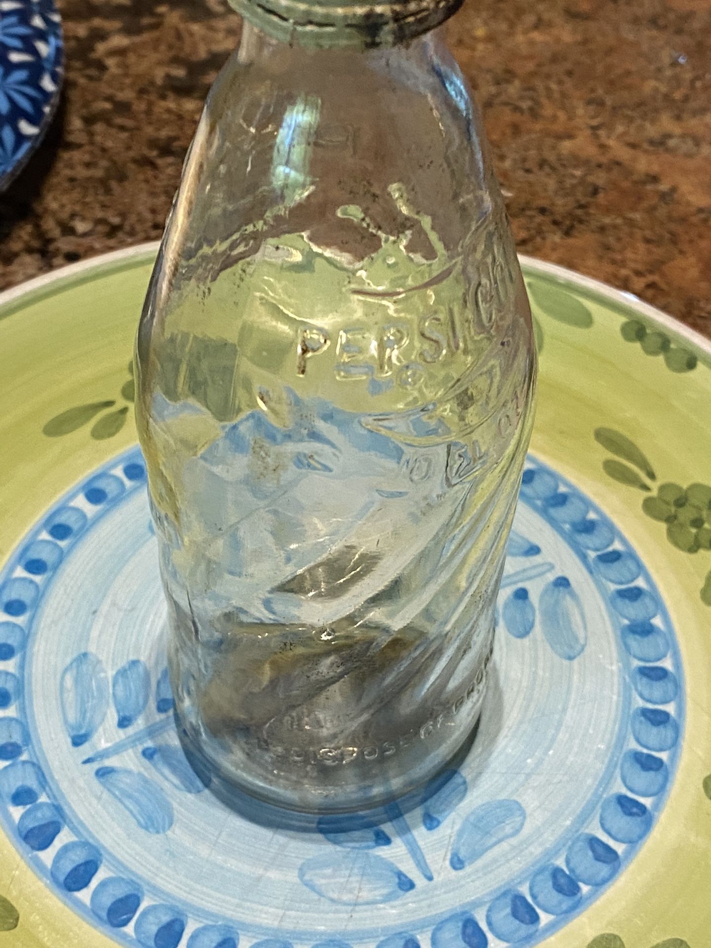 10 oz Antique Pepsi cola bottle clean