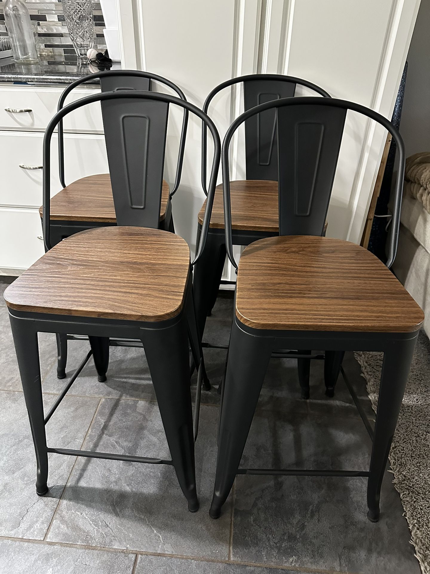 Bar Stools 24” Tall Seat (Set Of 4)