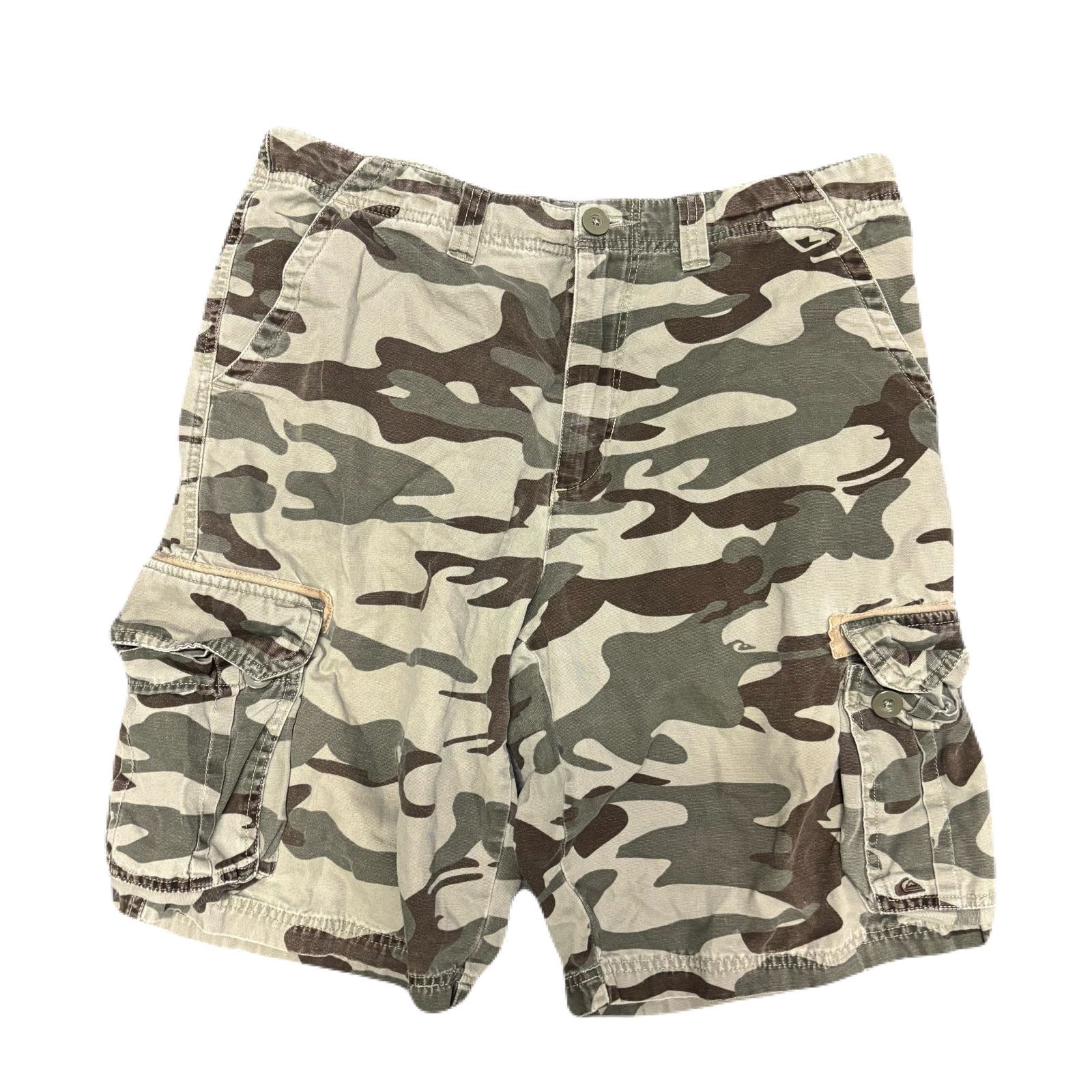Men’s 34- Quicksilver Green Camo Cargo Shorts