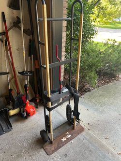 Appliance cart with strap