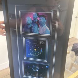 Original Signed Coldplay Print - Framed