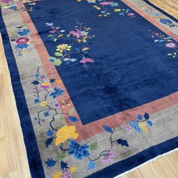 10x14ft vintage art deco rug