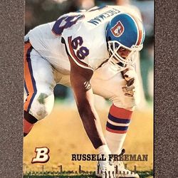 1994 Topps Bowman Russell Freeman Denver Broncos #337 Football Card Collectible NFL Sports