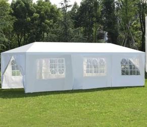 10ft x 30ft Outdoor Tent Gazebo Canopy with Removable Side Walls for Backyard Party or Wedding