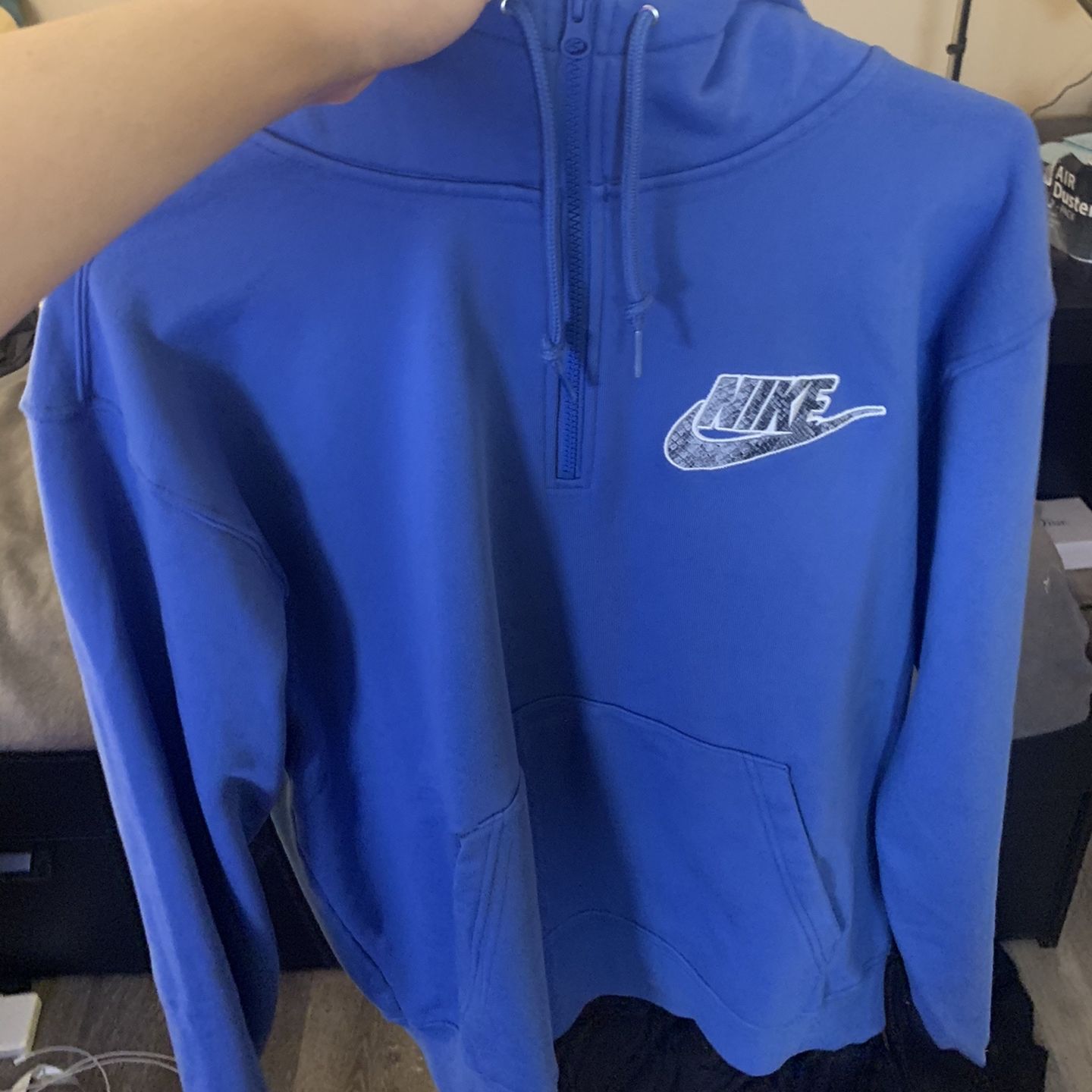 Supreme Nike Half Zip Hooded Sweatshirt Blue for Sale in Fullerton