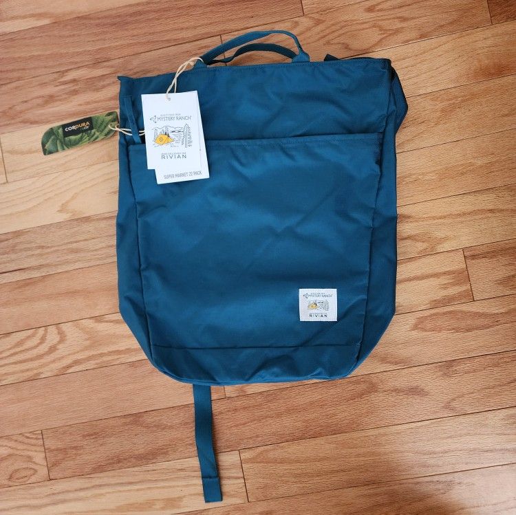Mystery Ranch x Rivian Super Market Tote Backpack, 22 L (Blue)