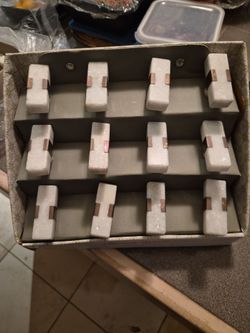 MAISON BLEUE Square White Stone Drawer Knobs/Cabinet Pulls Set of 12 with extra 6 more bit different in size knobs