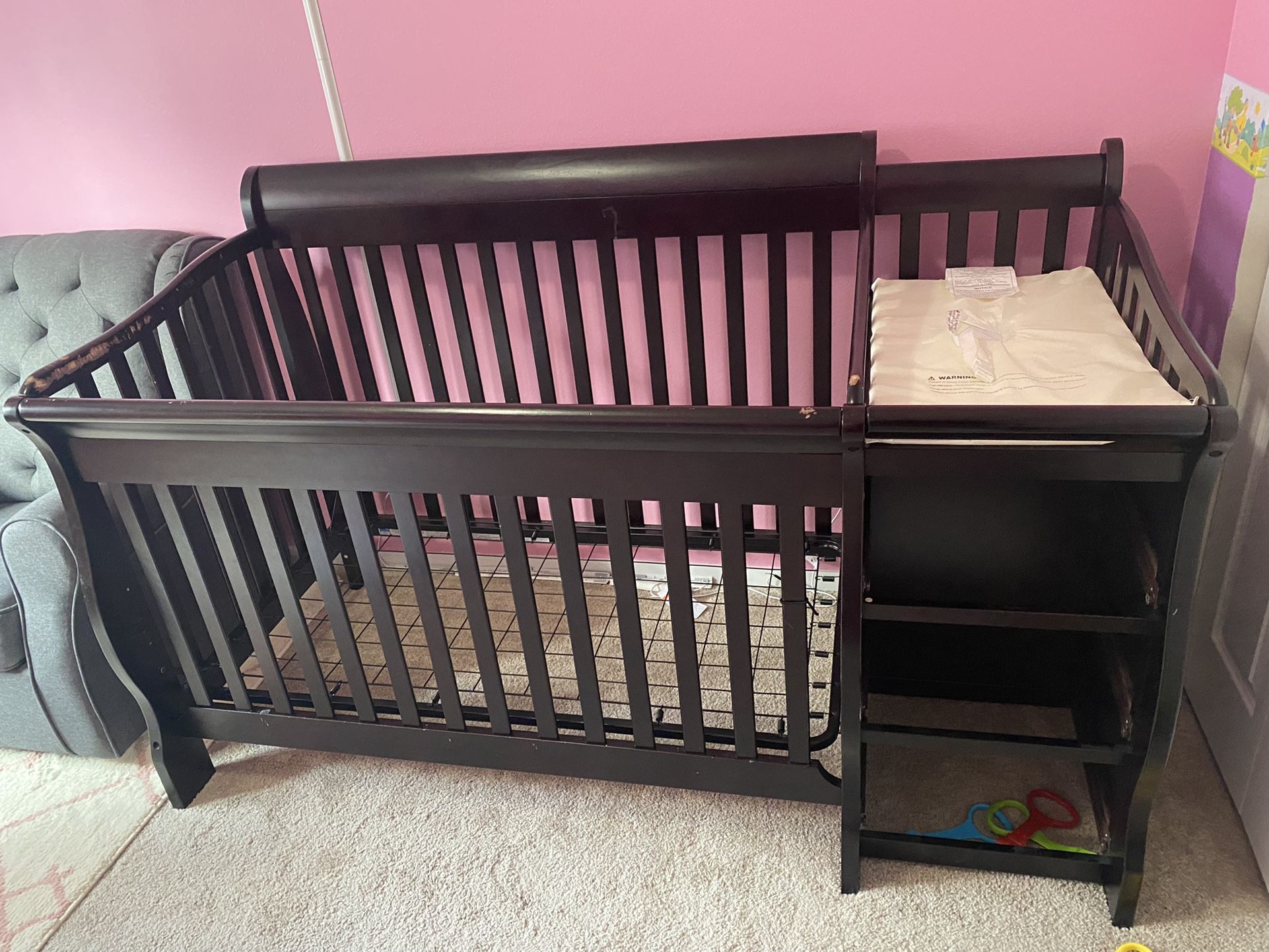 Used Crib With Teeth Marks